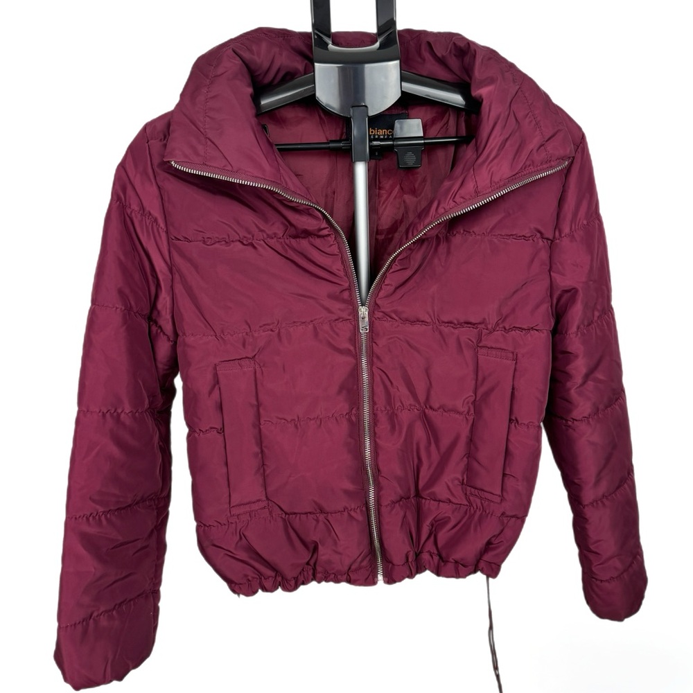 Ambiance Burgundy Puffer Jacket Size Small